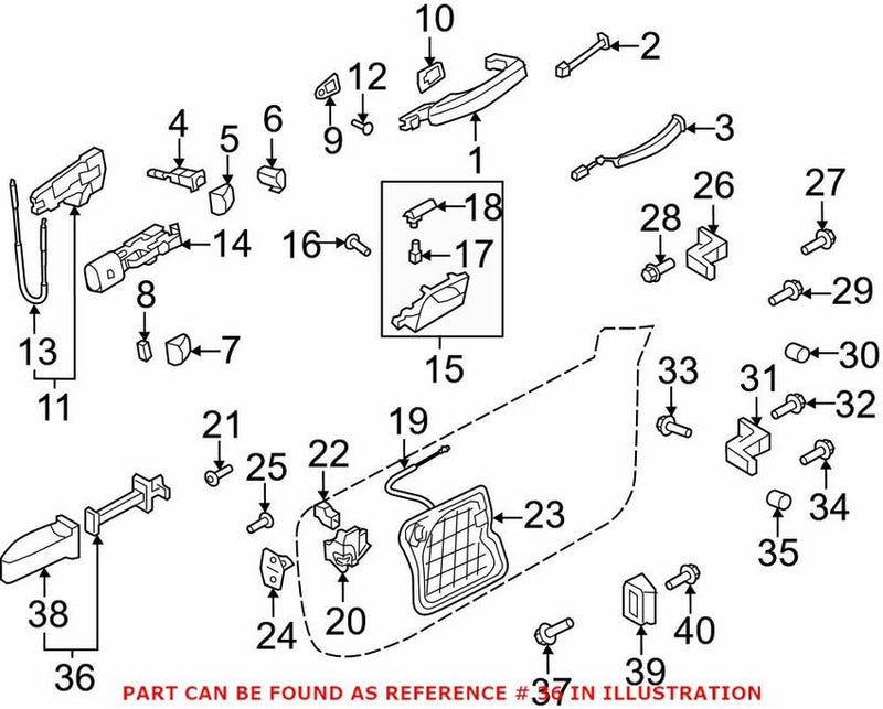 Genuine VW/Audi Door Check – Front 8T0837203A
