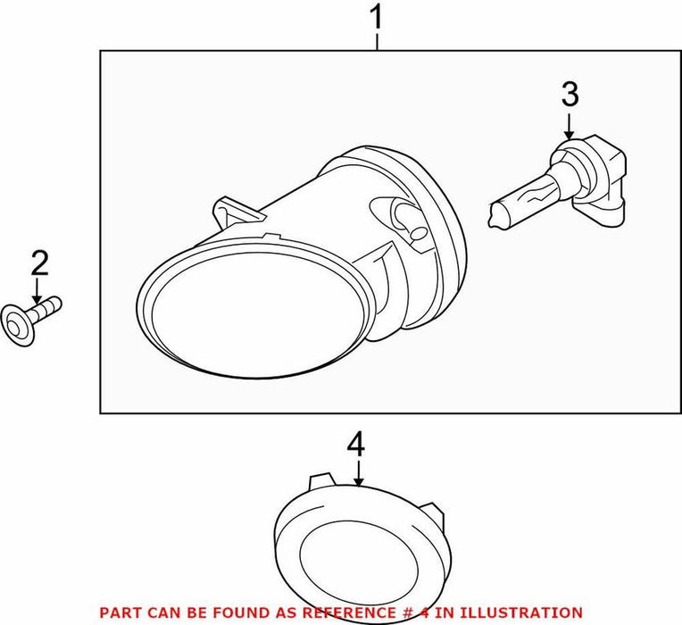 Genuine VW/Audi Fog Light Trim – Front Driver Side 8T08531012ZZ