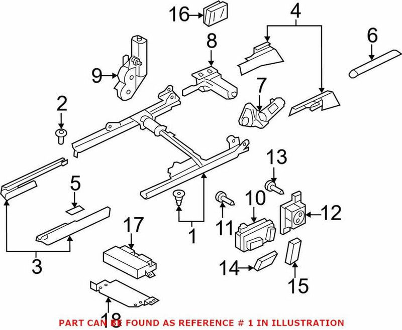 Genuine VW/Audi Seat Track – Passenger Side 8T0881184A