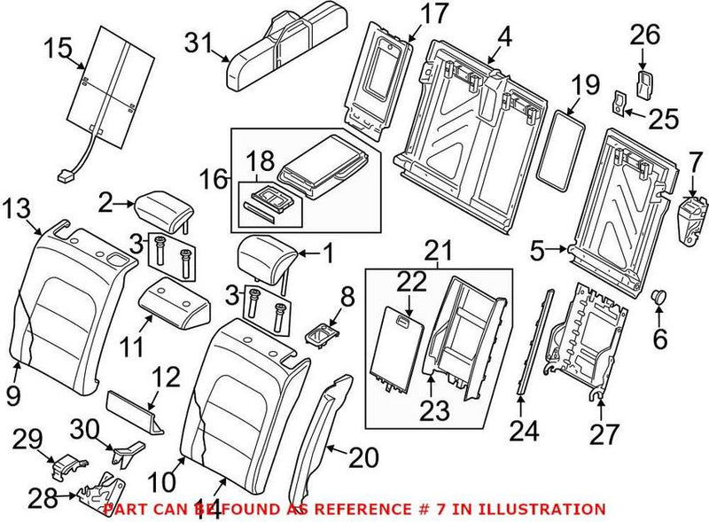 Genuine VW/Audi Folding Seat Latch – Rear Driver Side 8T0885681A