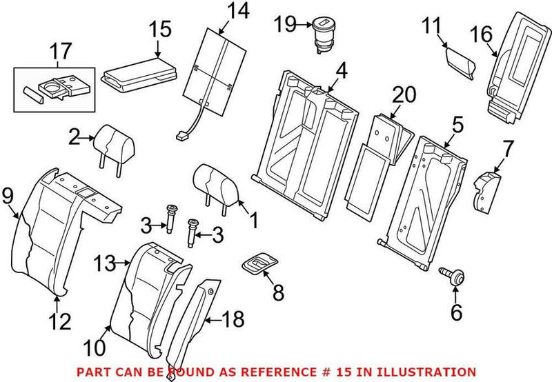 Genuine VW/Audi Seat Armrest 8T0885875AH38M