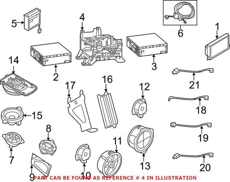 Genuine VW/Audi Radio Bracket 8T0907368B