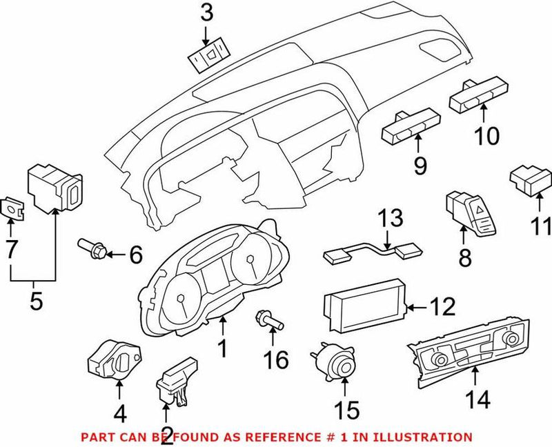 Genuine VW/Audi Instrument Cluster 8T0920984F
