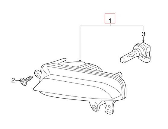 Genuine VW/Audi Foglight Assembly – Driver Side 8T0941699F