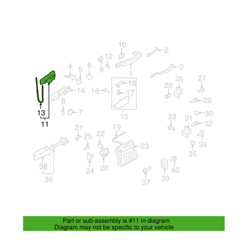 Door handle Carrier – Front Driver Side