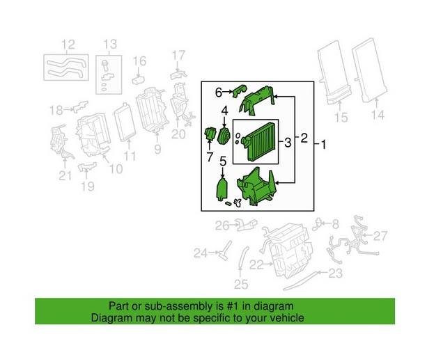 Genuine VW/Audi A/C Evaporator Core 8T1898191B