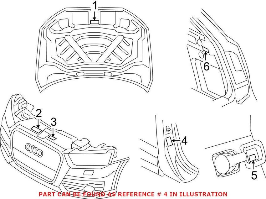 Genuine VW/Audi Tire Label 8U0010502S