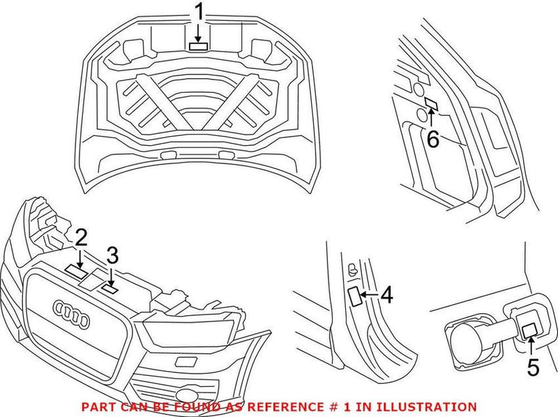 Genuine VW/Audi A/C System Information Label 8U0010515C