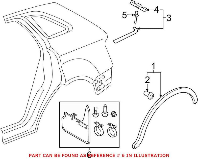 Genuine VW/Audi Mud Flap Kit – Rear 8U0075101