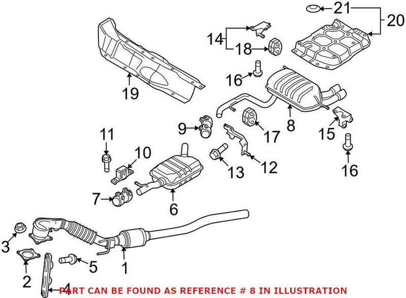 Genuine VW/Audi Exhaust Resonator 8U0253609AT