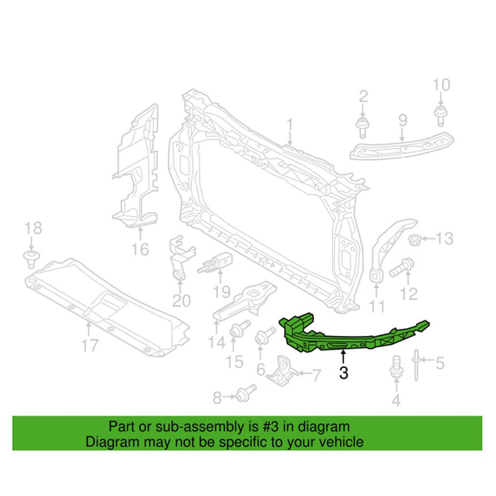 Genuine VW/Audi Headlight Bracket – Driver Side 8U0805607A