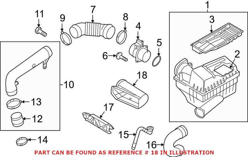 Genuine VW/Audi Engine Air Intake Hose 8U0805962A – Genuine VW/Genuine VW/Audi