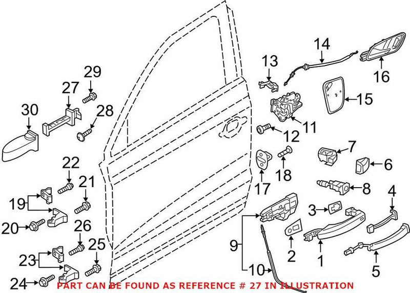 Genuine VW/Audi Door Check – Front 8U0837249C