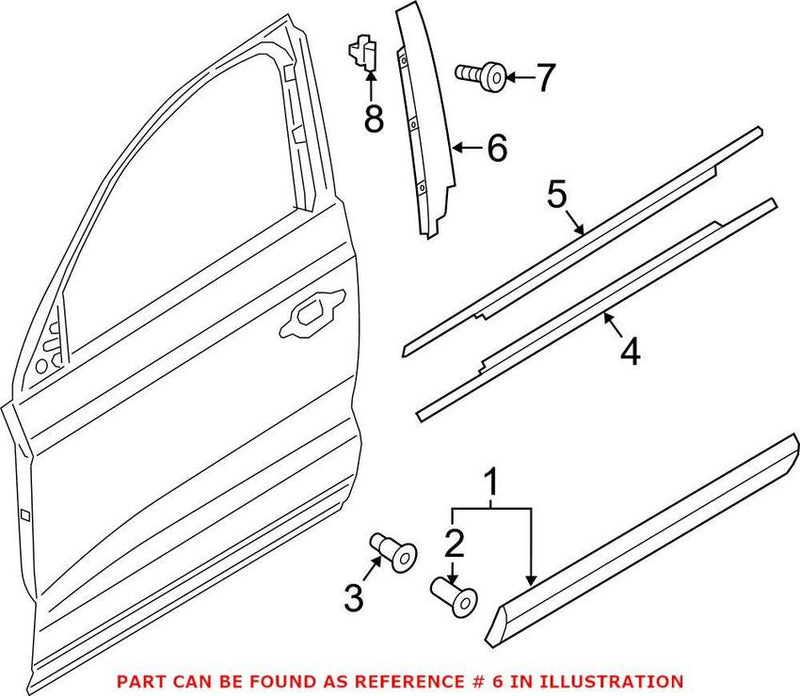 Genuine VW/Audi Door Applique – Front Driver Side 8U0837901C5FQ