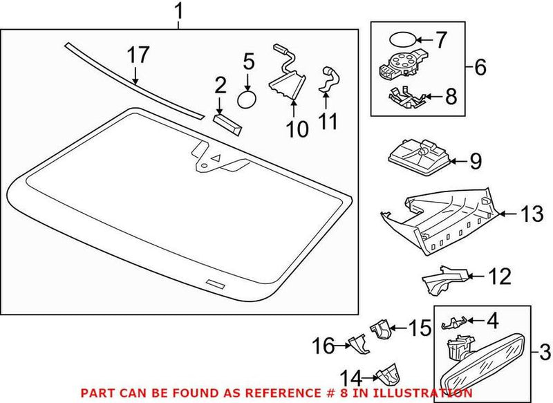 VW Rain Sensor Clip 8U0907671