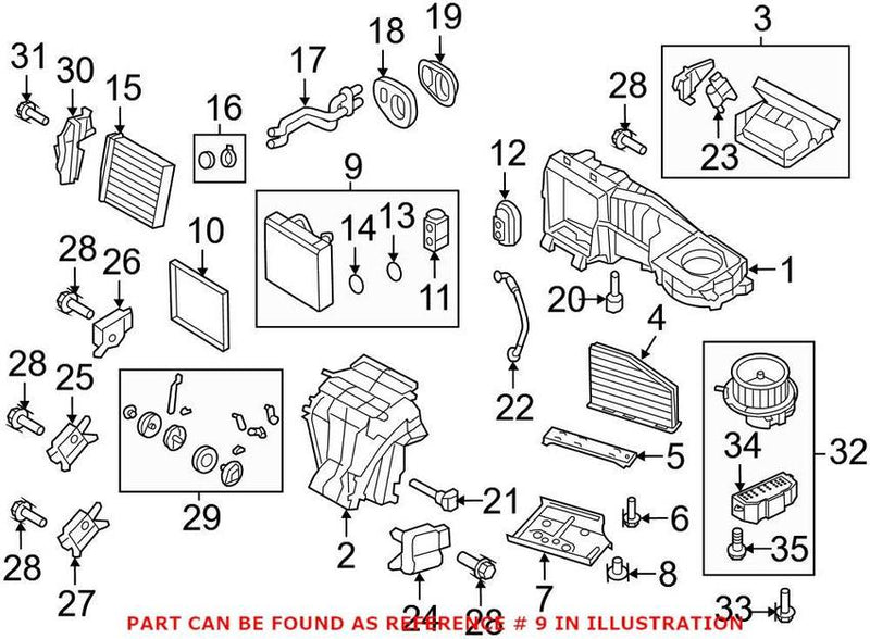 Genuine VW/Audi A/C Evaporator Core 8U1820103A