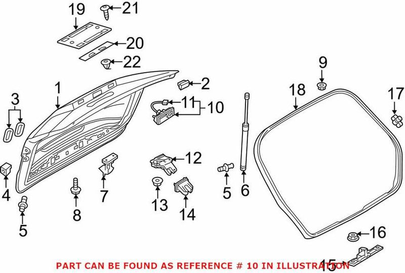 Genuine VW/Audi Deck Lid Handle – Rear 8V0827566