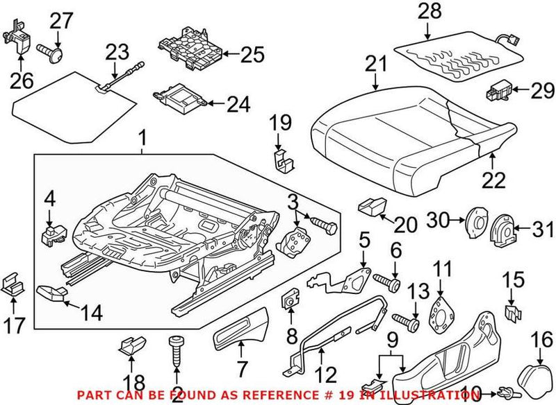 Genuine VW/Audi Seat Track Cover 8V0881347B 01C – Genuine VW/Genuine VW/Audi