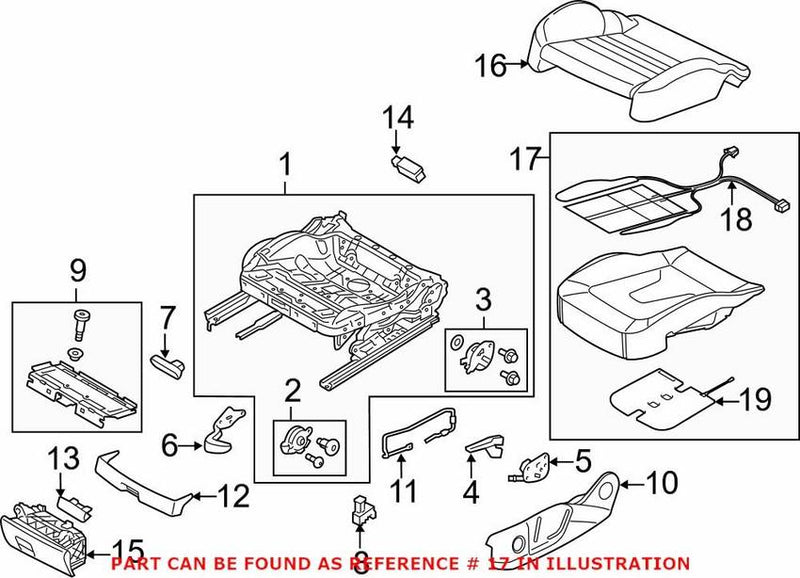Genuine VW/Audi Seat Cushion Pad – Front Passenger Side 8V0898522G