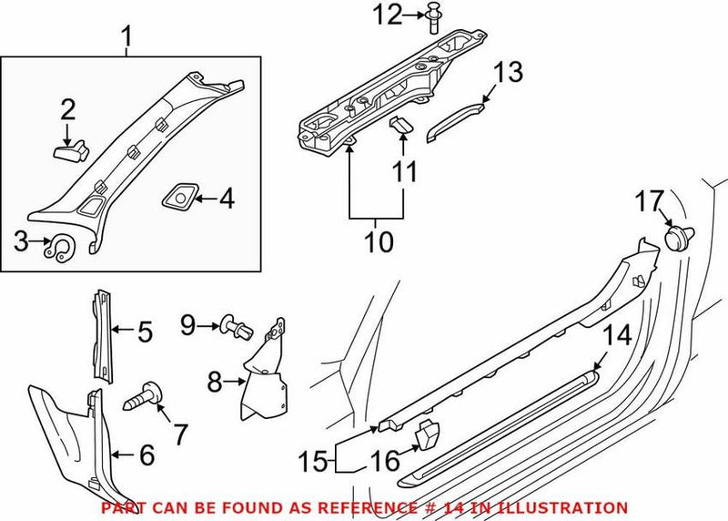 Genuine VW/Audi Door Trim Sill Plate Insert 8V38534919B9
