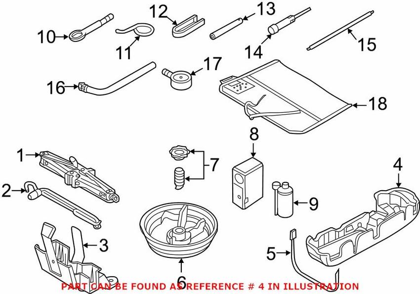 Genuine VW/Audi Vehicle Lifting Jack Handle Bracket 8V5012109K