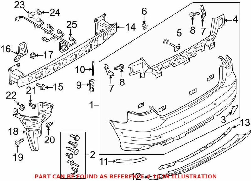 Genuine VW/Audi Bumper Guide Guide Pin 8V5807975
