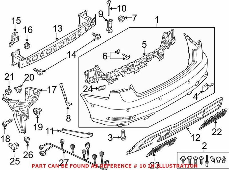 Genuine VW/Audi Bumper Guide Guide Pin 8V5807975A