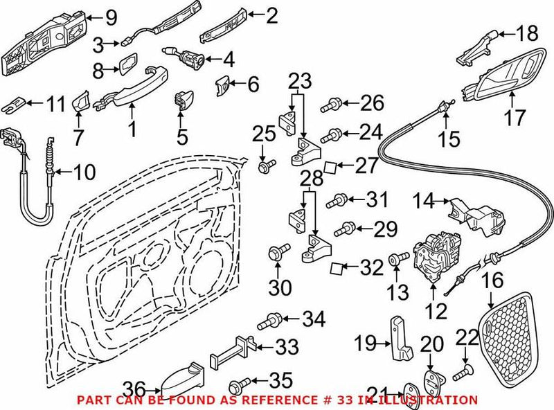 Genuine VW/Audi Door Check – Front 8V5837249