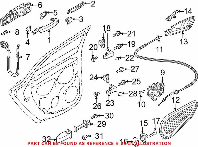 Genuine VW/Audi Door Check – Rear 8V5839249