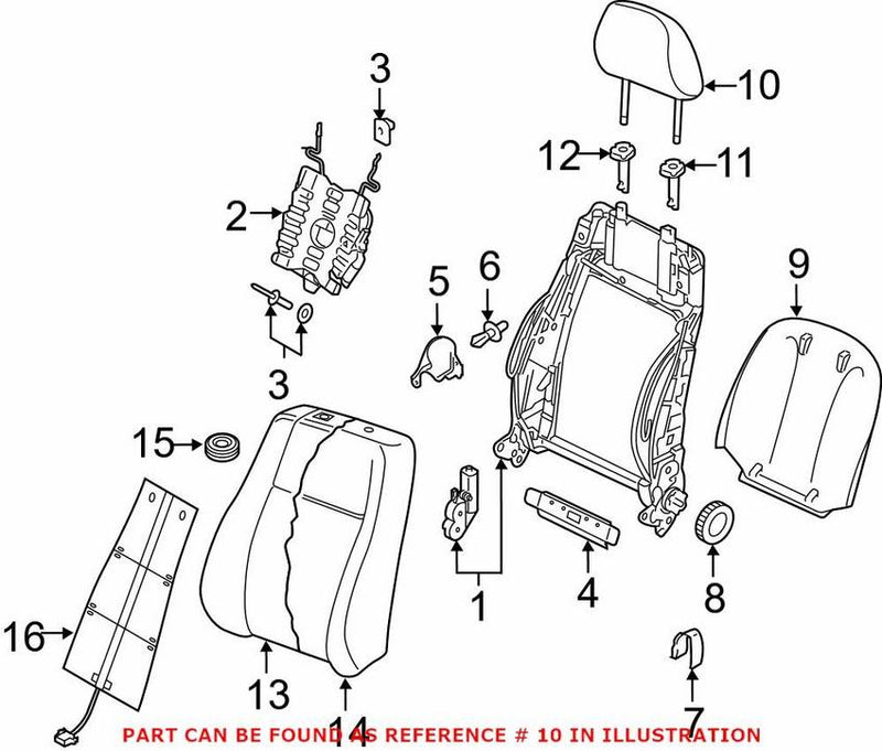 Genuine VW/Audi Headrest – Front 8V5881901NEFE