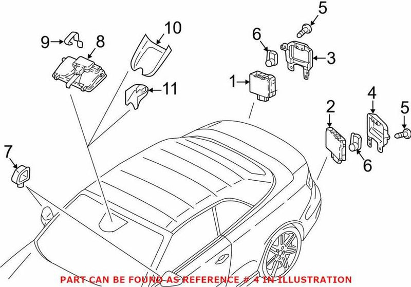 Genuine VW/Audi Blind Spot Detection System Warning Sensor Bracket 8V5907175