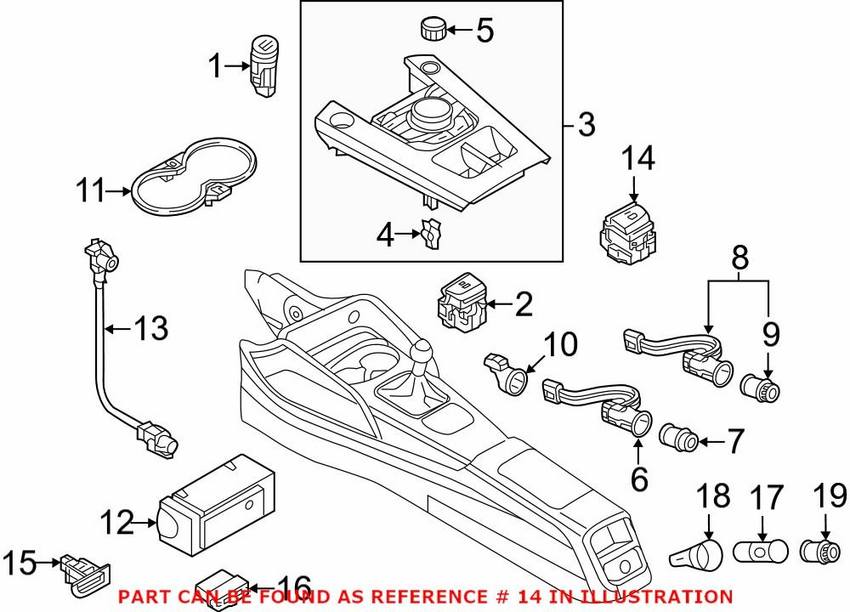 Genuine VW/Audi Convertible Top Switch 8V7959727A
