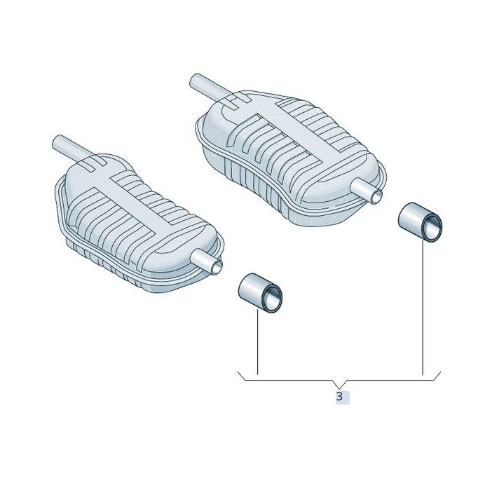 Genuine VW/Audi Exhaust Extension Pipe 8W0071762 – Genuine VW/Genuine VW/Audi