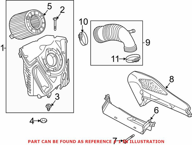 Genuine VW/Audi Air Filter and Housing Assembly 8W0133837R – Genuine VW/Genuine VW/Audi