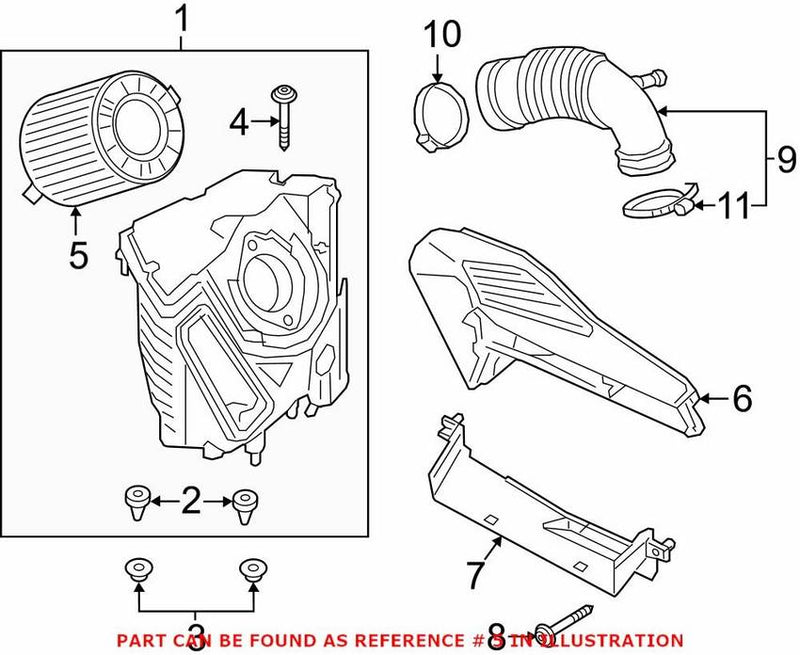 Genuine VW/Audi Air Filter 8W0133843E – Genuine VW/Genuine VW/Audi