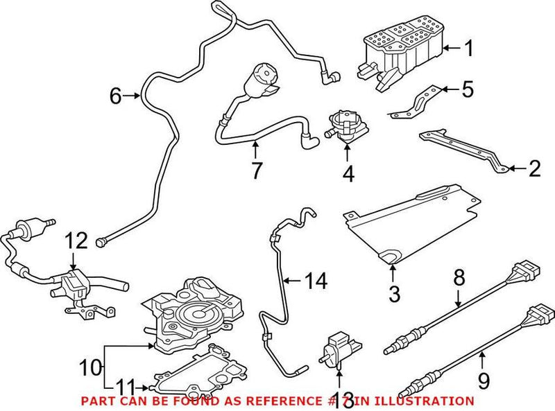 Genuine VW/Audi Evaporative Emissions System Leak Detection Pump Filter 8W0201997B