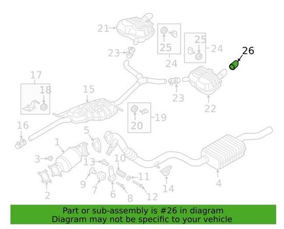 Exhaust Tail Pipe Tip – Driver Side