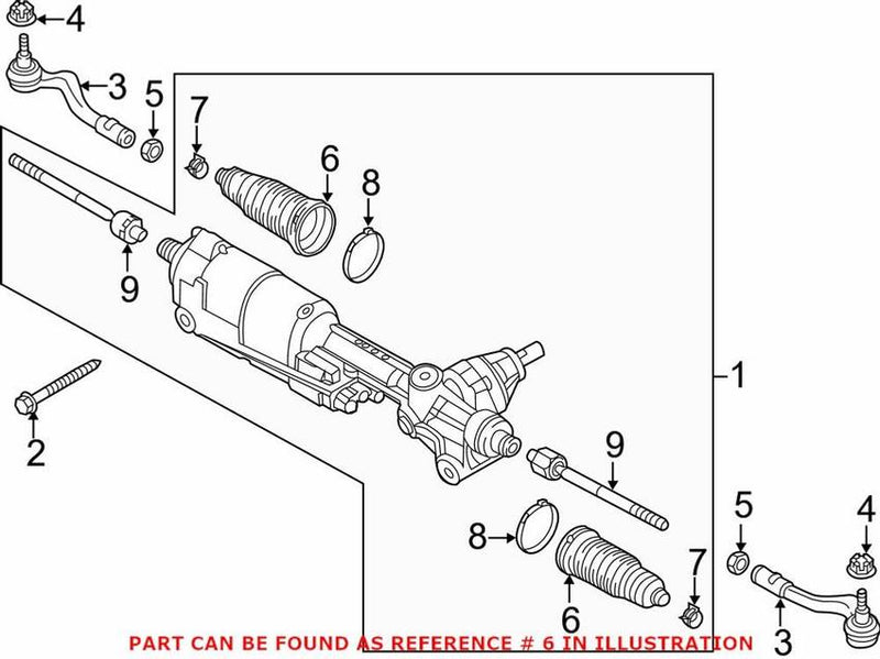 Genuine VW/Audi Rack and Pinion Bellows 8W0423831