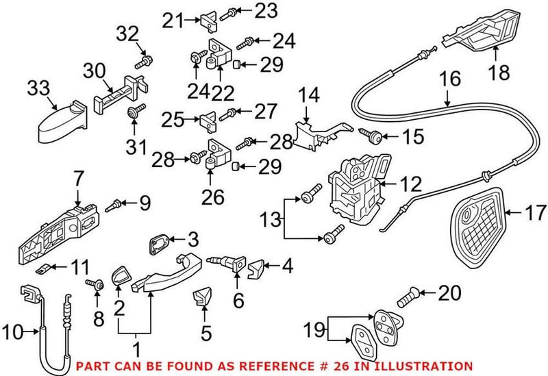 Genuine VW/Audi Door Hinge 8W0833403A