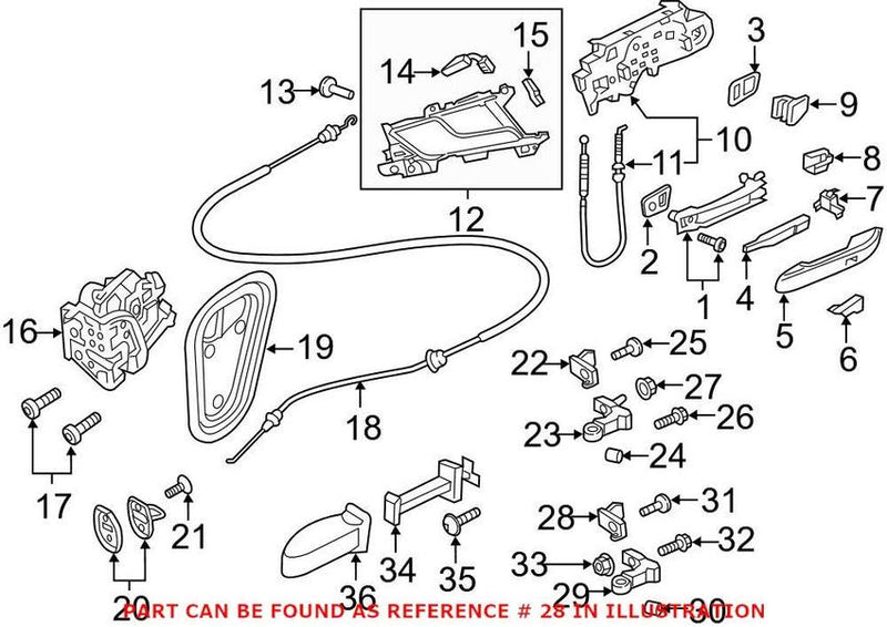 Genuine VW/Audi Door Hinge – Passenger Side Lower 8W0833406A