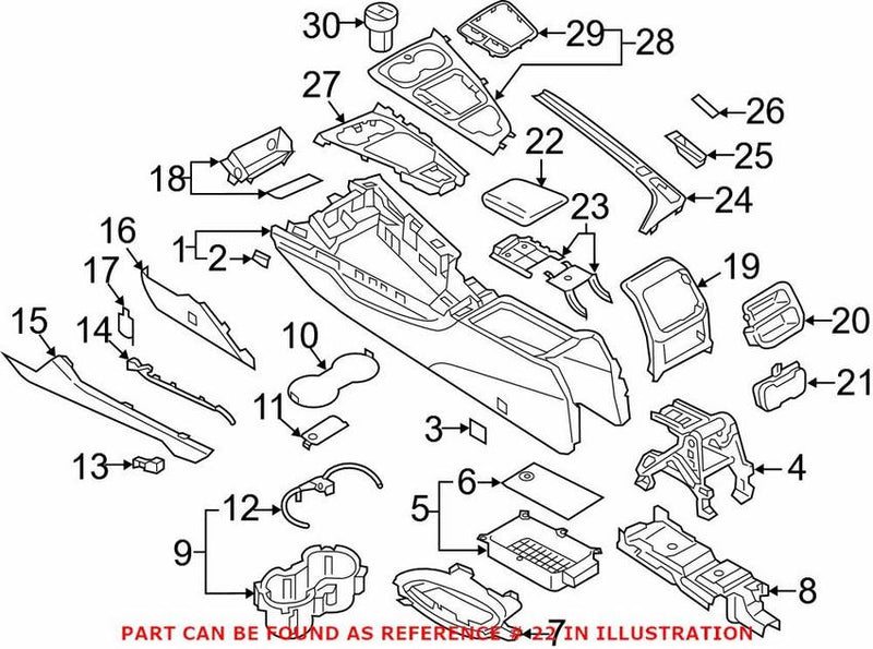 Genuine VW/Audi Console Armrest 8W0864207JMNH