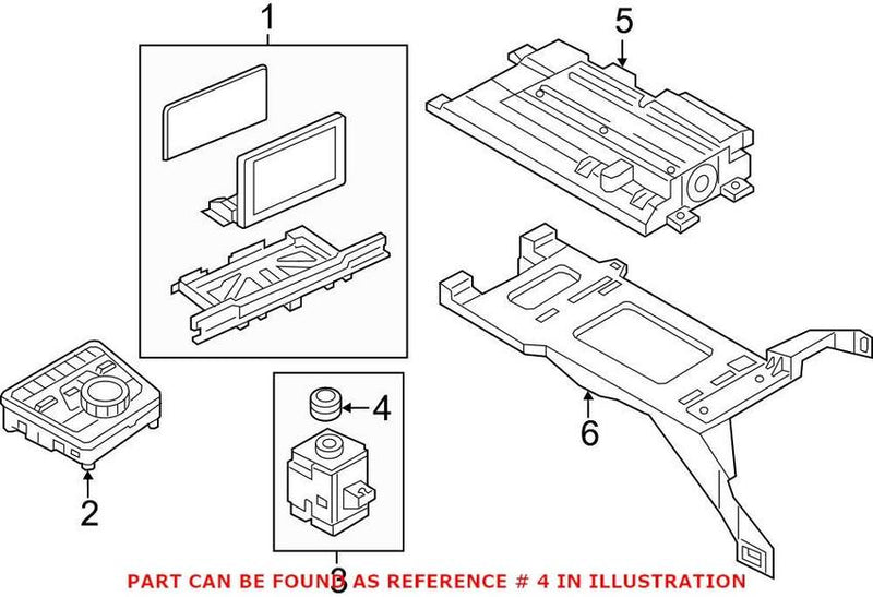 Genuine VW/Audi Radio Knob 8W0919070
