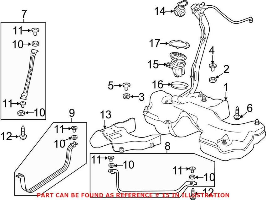 Genuine VW/Audi Fuel Pump and Strainer Set 8W0919087K
