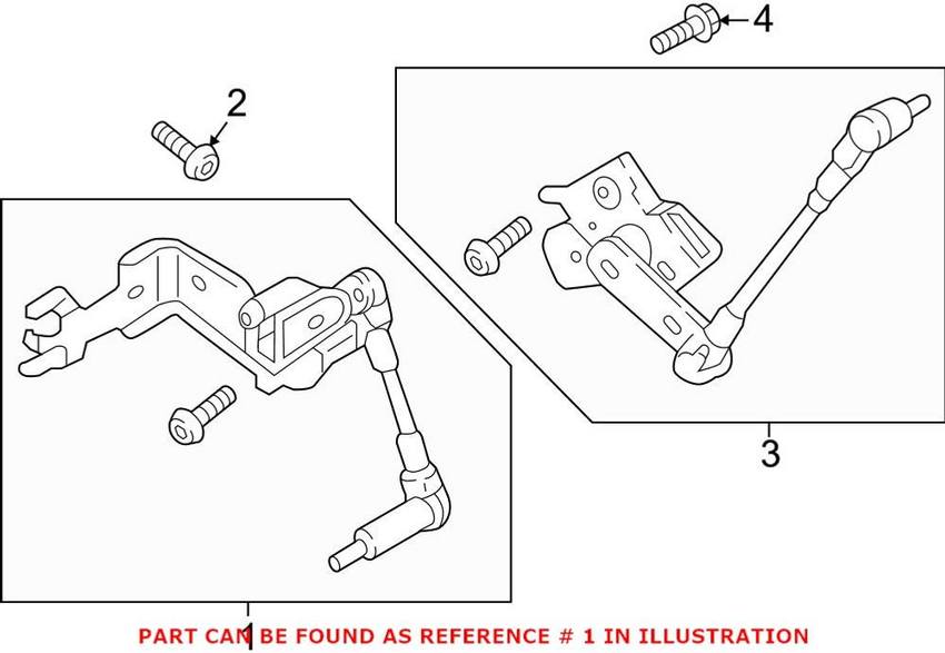 Genuine VW/Audi Headlight Level Sensor – Front 8W0941285C