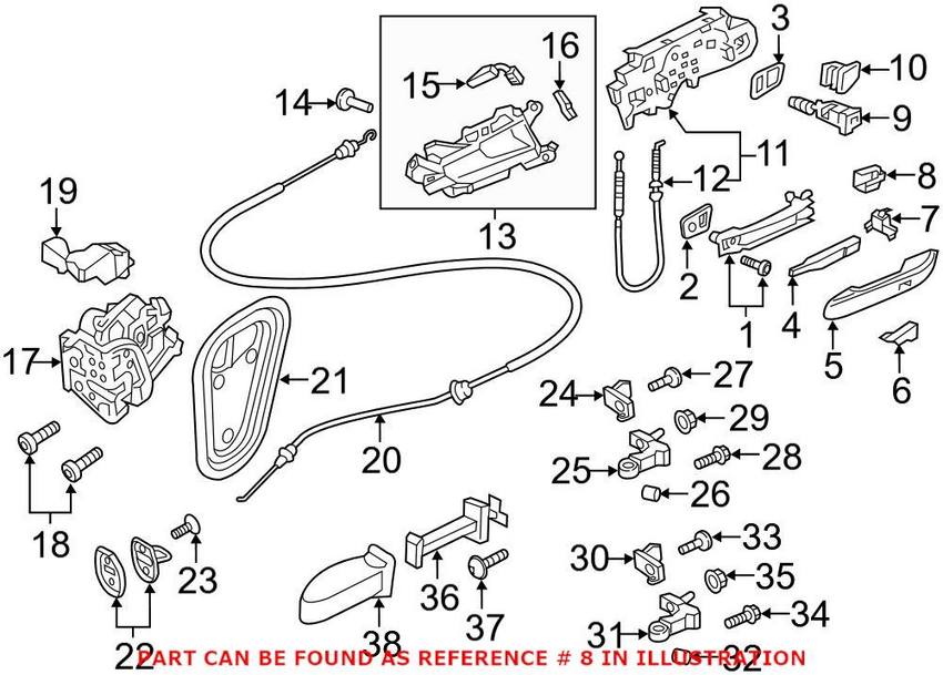 Genuine VW/Audi Courtesy Light – Front Driver Side 8W0947133