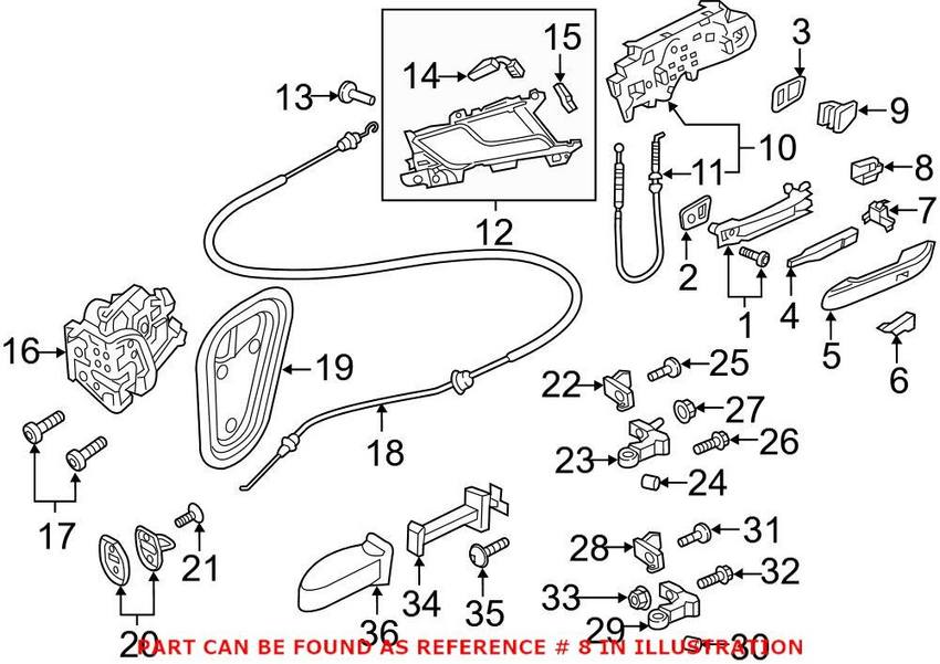 Genuine VW/Audi Courtesy Light – Front Passenger Side 8W0947134