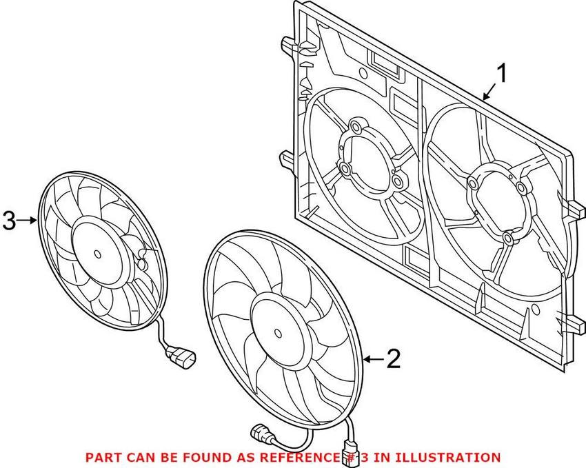 Genuine VW/Audi Engine Cooling Fan Motor