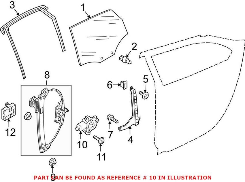Power Window Motor – Rear Passenger Side