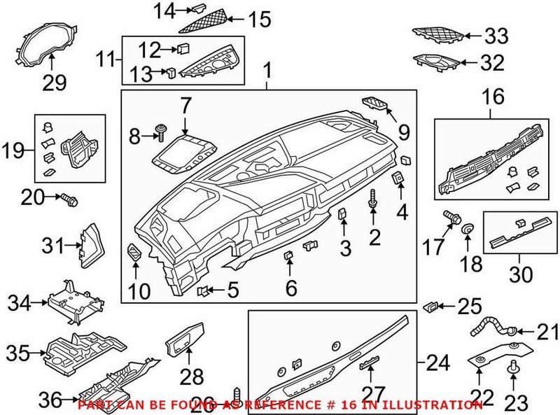Genuine VW/Audi Dashboard Air Vent