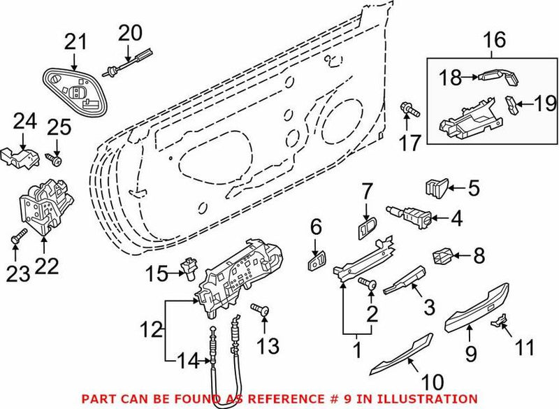 Exterior Door Handle Cover – Driver Side